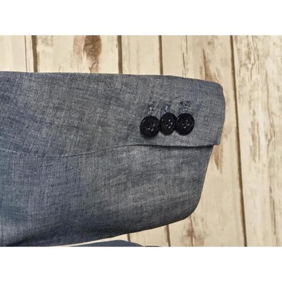 J. Crew classic preppy cotton chambray single-breasted 'Schoolboy' blazer Size 2 - Picture 8 of 10